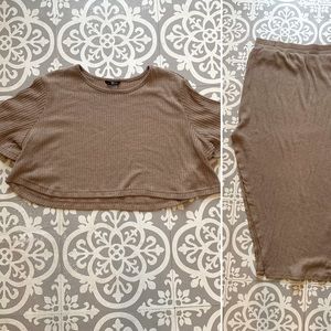 Tan two piece